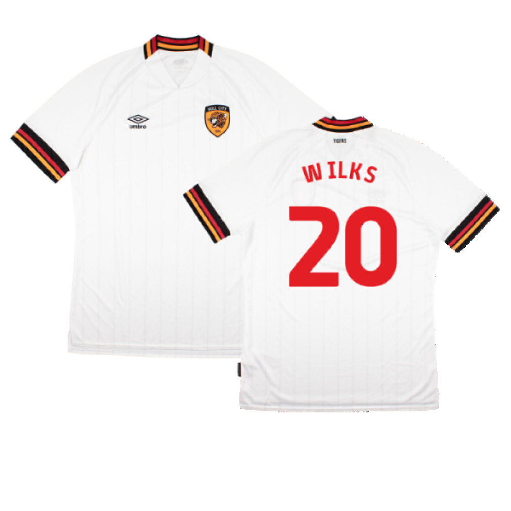 Hull City 2022-23 Away Shirt (Sponsorless) (XL) (WILKS 20) (Excellent)_0