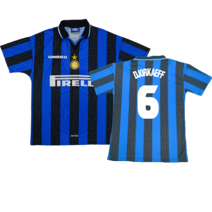 Inter Milan 1997-98 Home Shirt (M) (Excellent) (Djorkaeff 6)