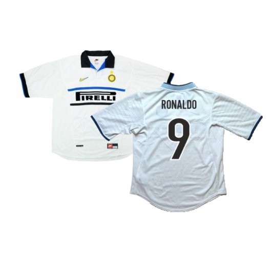 Inter Milan 1998-99 Away Shirt (XL) (Ronaldo 9) (Excellent)_0