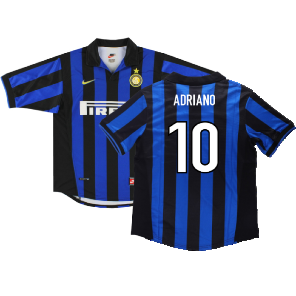 Inter Milan 1998-1999 Home Shirt (M) (Very Good) (ADRIANO 10