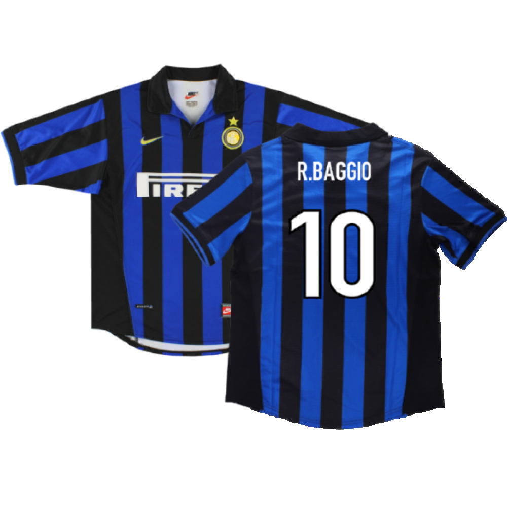 Inter Milan 1998-1999 Home Shirt (XL) (Very Good) (R.Baggio 10 Inter Milan 1998-1999 Home Shirt (XL) (Very Good) (R.Baggio 10