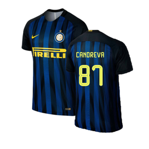 Inter Milan 2016-17 Home Shirt (S) (Excellent) (Candreva 87)_0