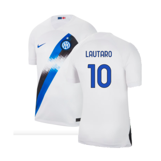 Inter Milan 2023-24 Away Shirt (Sponsorless) (M) (Lautaro 10) (BNWT)_0