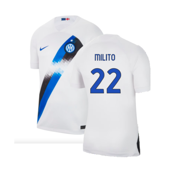 Inter Milan 2023-24 Away Shirt (Sponsorless) (M) (Milito 22) (BNWT)