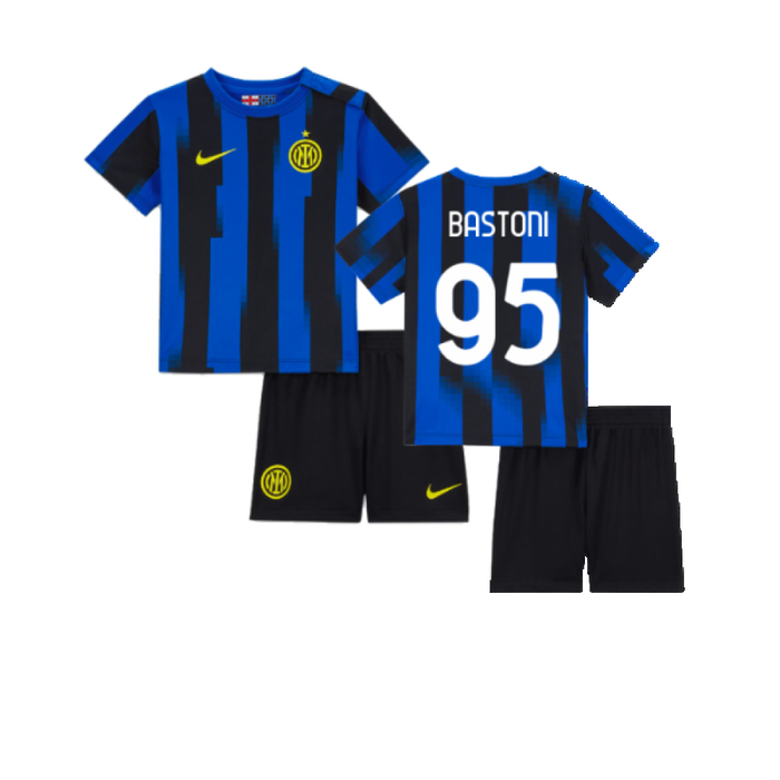 Inter Milan 2023-24 Home Mini Kit (XS Boys) (Bastoni 95) (Excellent)