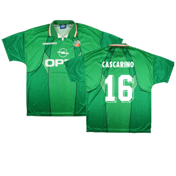 Ireland 1995-96 Home Shirt (XL) (Excellent) (Cascarino 16)