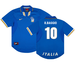 Italy 1996-97 Home Shirt (Very Good) (R.BAGGIO 10)_0