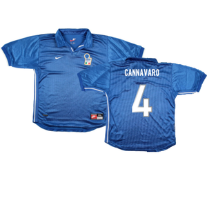 Italy 1998-99 Home Shirt (XL) (Excellent) (Cannavaro 4)_0