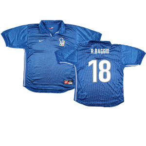 Italy 1998-99 Home Shirt (XL) (Excellent) (R.Baggio 18)_0