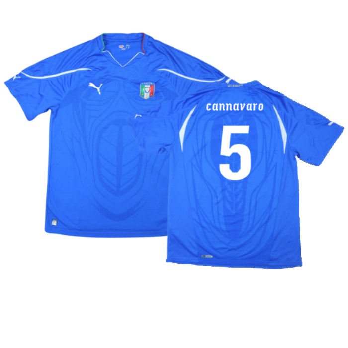 Italy 2010-11 Home Shirt (xl) (Good) (Cannavaro 5)