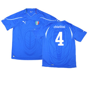 Italy 2010-11 Home Shirt (XL) (Very Good) (Chiellini 4)_0