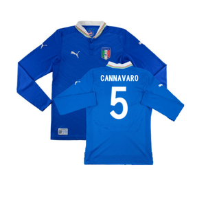 Italy 2012-13 Home Long Sleeve Shirt (S) (Fair) (CANNAVARO 5)_0