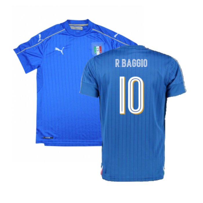 Italy 2016-17 Home Shirt (XL) (Mint) (R.Baggio 10)