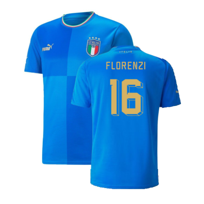 Italy 2022-23 Home Shirt (2XL) (Very Good) (FLORENZI 16)