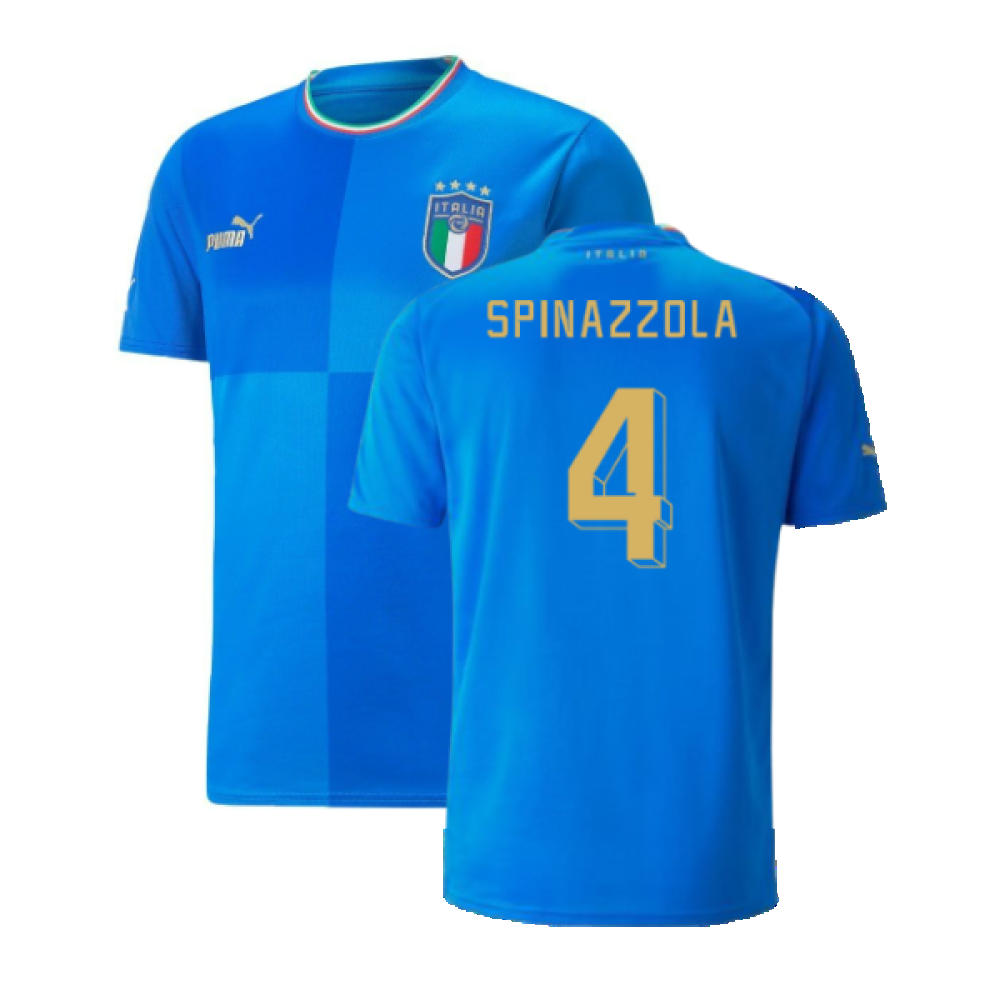 Italy 2022 23 Home Shirt 2XL Very Good SPINAZZOLA 4 Classic Football Kit