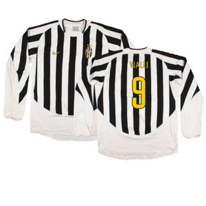 Juventus 2003-04 Long Sleeve Home Shirt (Sponsorless) (L) (Excellent) (Vialli 9)_0