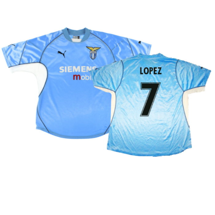 Lazio 2001-02 Home Shirt (Very Good) (Lopez 7)