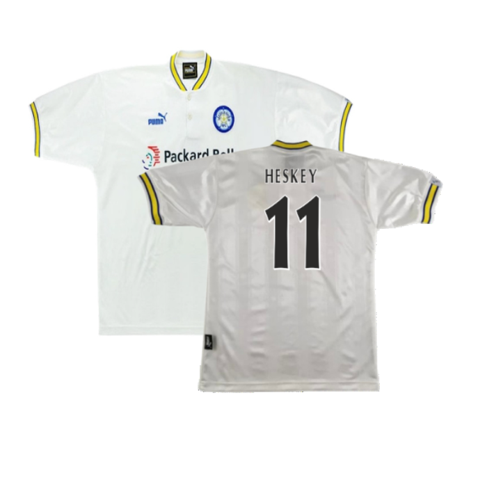 Leeds United 1996-99 Home Shirt (M) (Excellent) (Heskey 11)