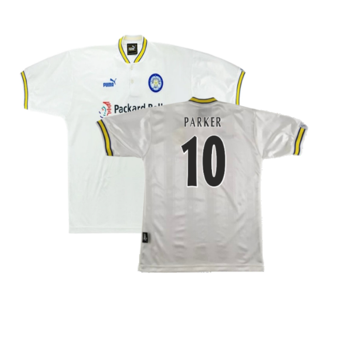 Leeds United 1996-99 Home Shirt (M) (Excellent) (Parker 10)