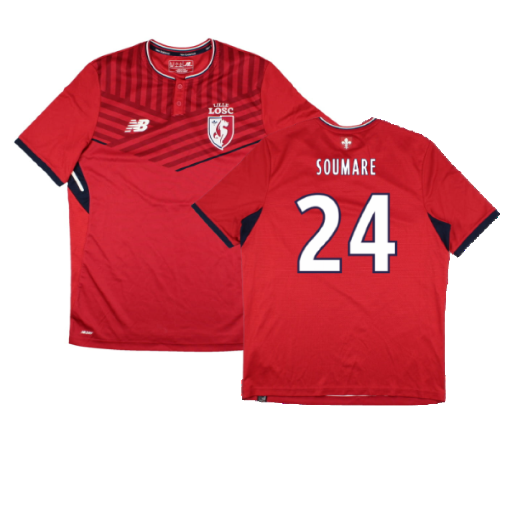 Lille 2017-18 Home Shirt (Sponsorless) (M) (Excellent) (Soumare 24)_0