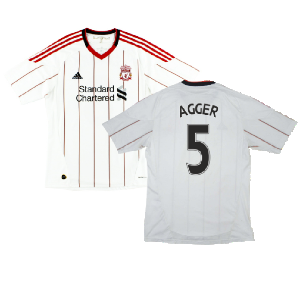 Liverpool 2010 11 Away Shirt S Agger 5 Good Classic
