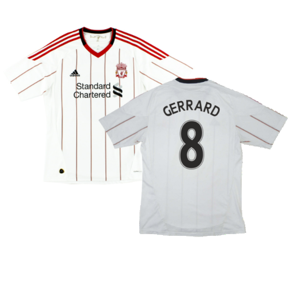 Liverpool 2010-11 Away Shirt (S) (GERRARD 8) (Good)_0