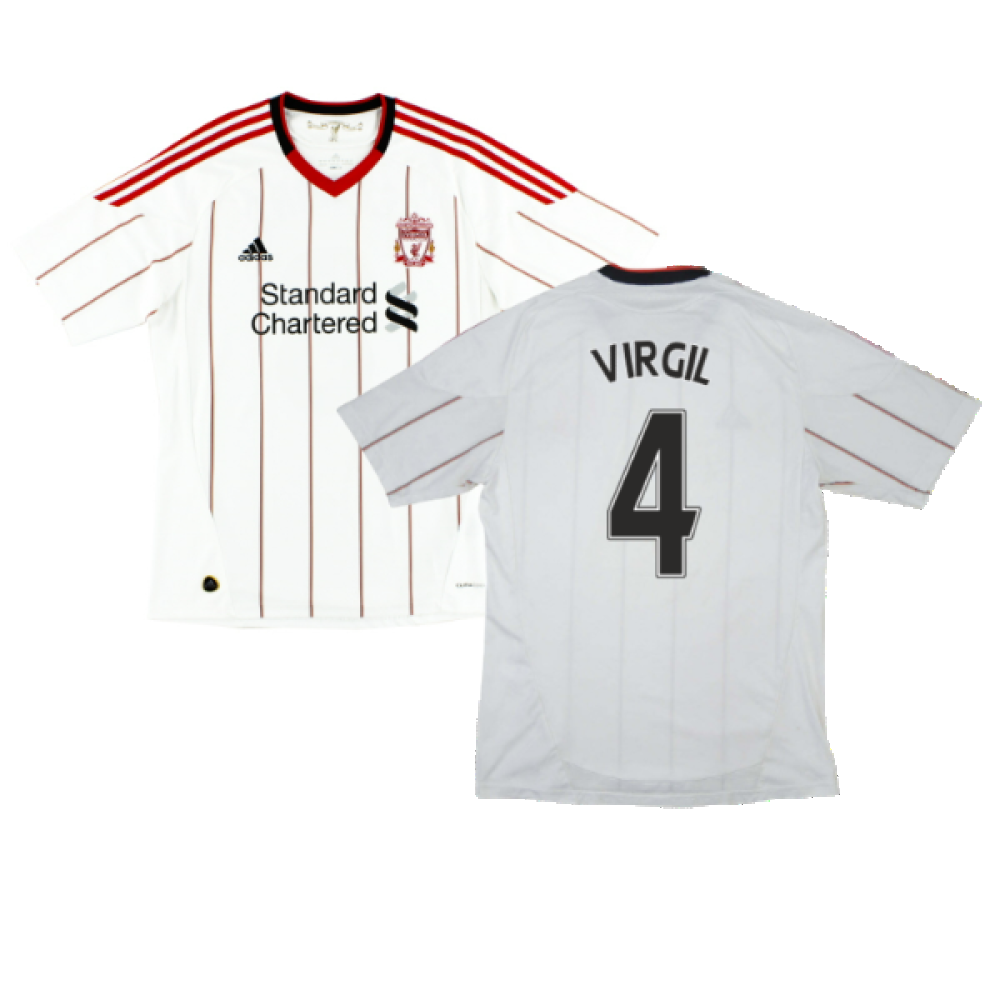 Liverpool 2010-11 Away Shirt (S) (VIRGIL 4) (Good)_0
