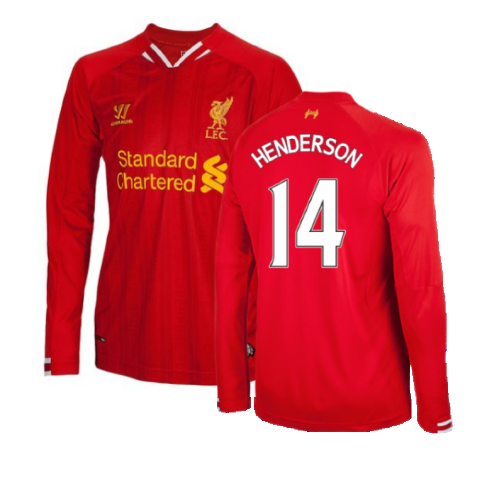 Liverpool 2013 14 Home Long Sleeve Shirt XL Excellent HENDERSON 14