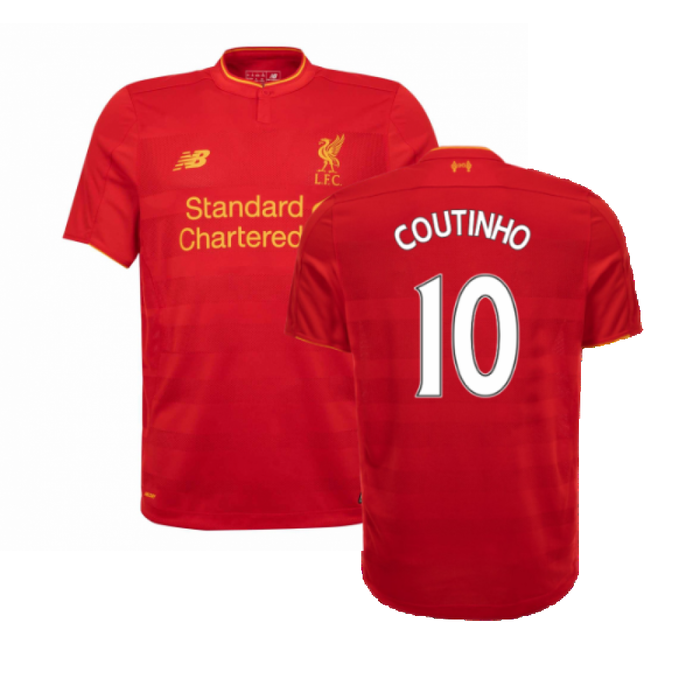 Liverpool 2016-17 Home Shirt (L) (Excellent) (Coutinho 10)