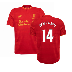 Liverpool 2016-17 Home Shirt (S) (Very Good) (Henderson 14)_0