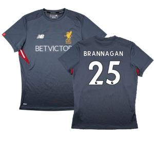 Liverpool 2017-18 New Balance Training Shirt (L) (Brannagan 25) (Excellent)_0