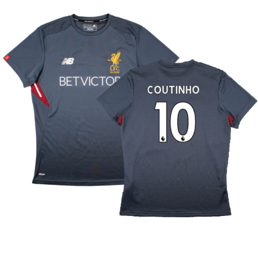 Liverpool 2017-18 New Balance Training Shirt (L) (Coutinho 10) (Excellent)_0
