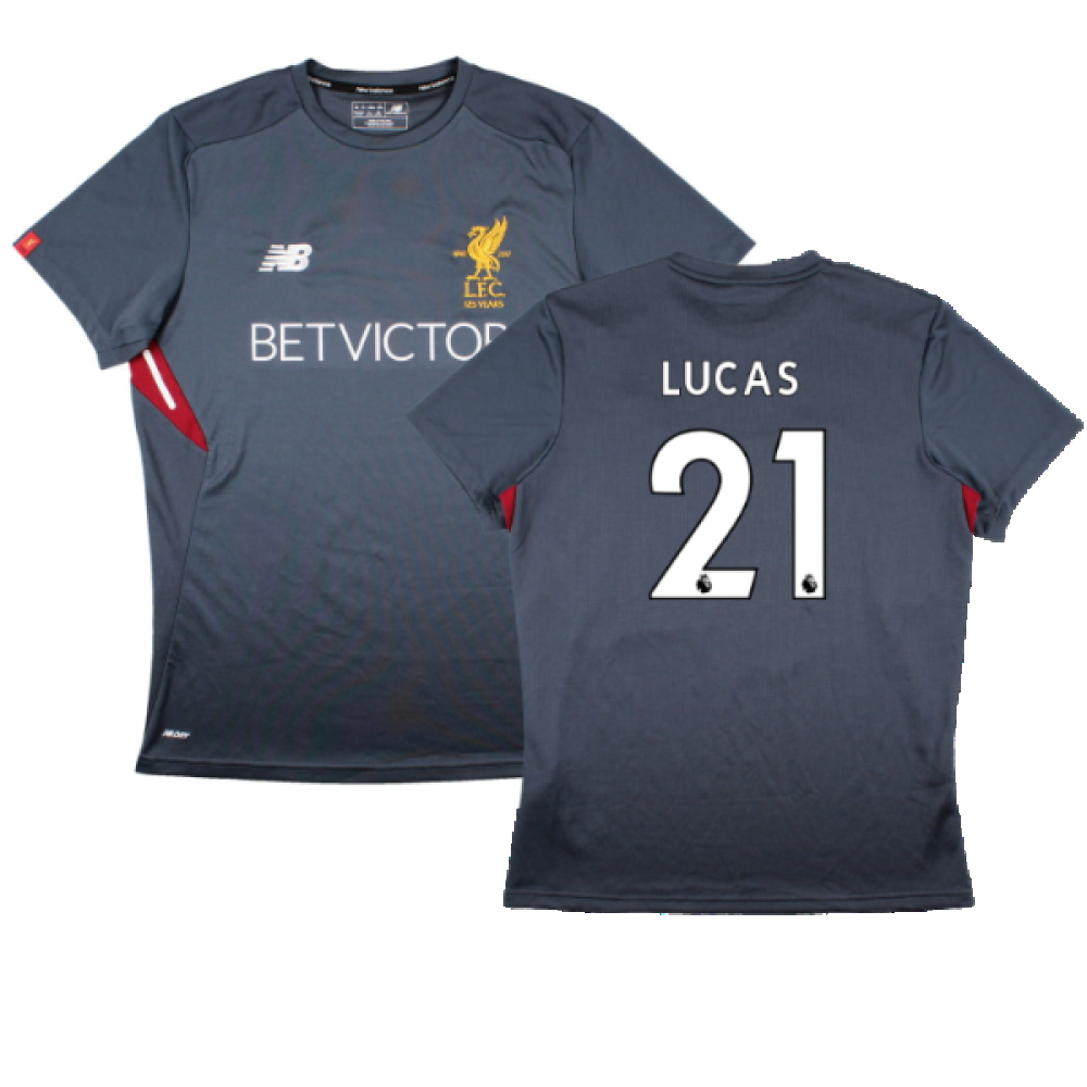 Liverpool 2017-18 New Balance Training Shirt (L) (Lucas 21) (Excellent)_0