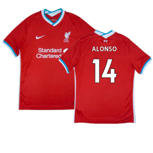 Liverpool 2020-21 Home Shirt (S) (Very Good) (ALONSO 14)_0