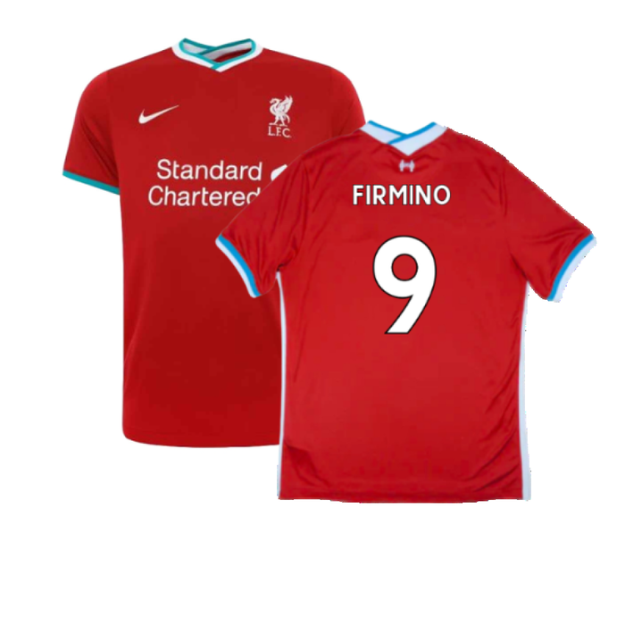 Liverpool 2020-21 Home Shirt (Mint) (FIRMINO 9)