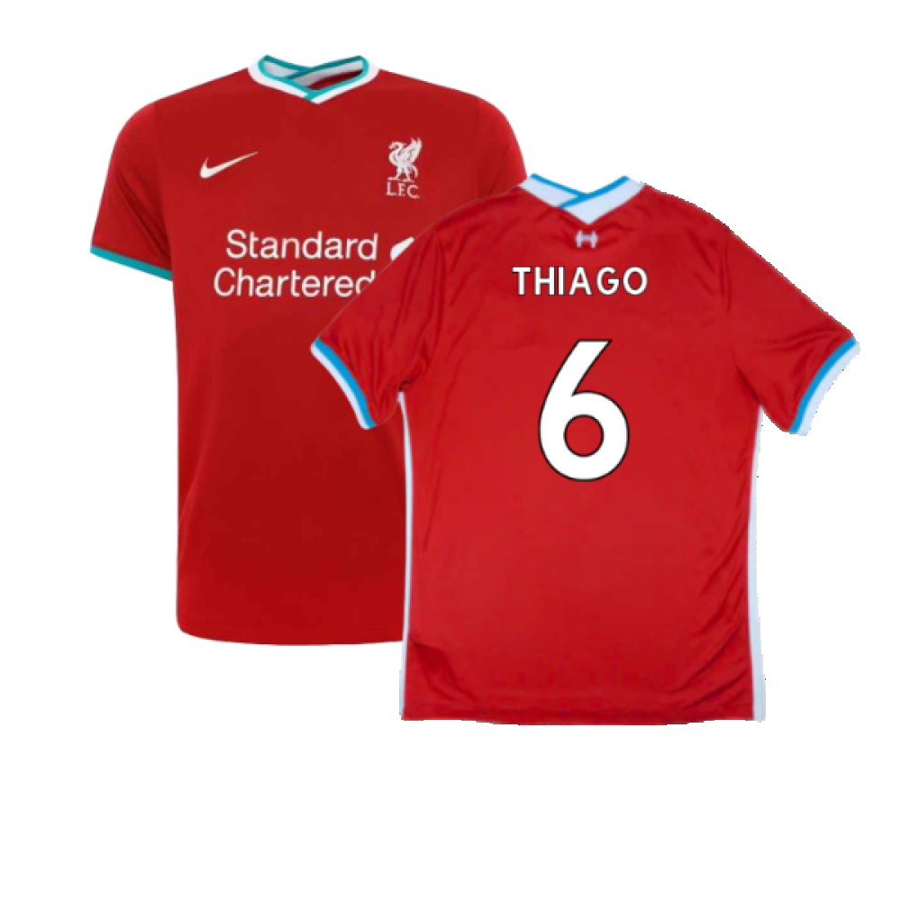 Liverpool 2020-21 Home Shirt (Mint) (THIAGO 6) – Classic Football Kit
