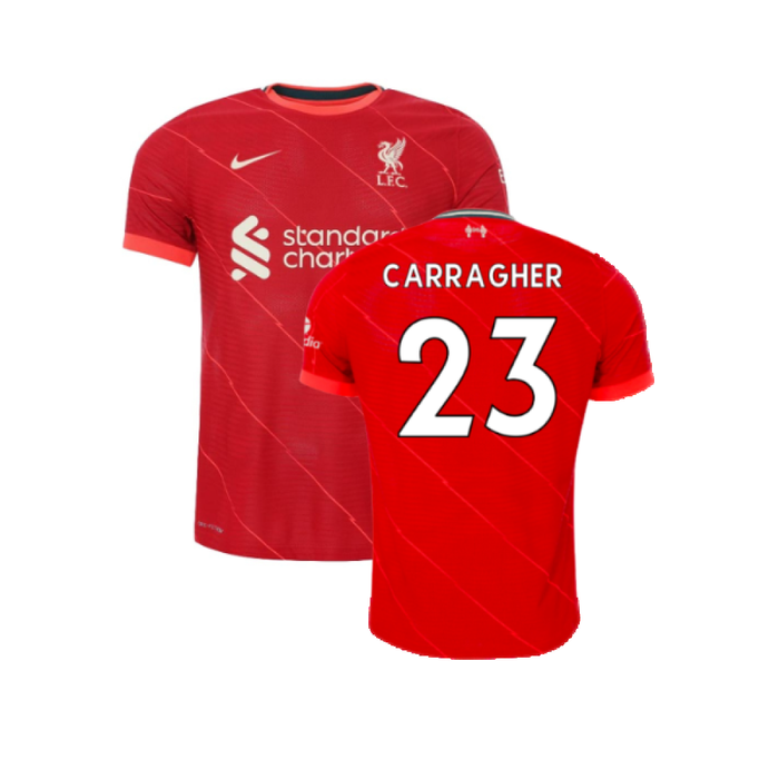 Liverpool 2021-2022 Vapor Home Shirt (Excellent) (CARRAGHER 23)