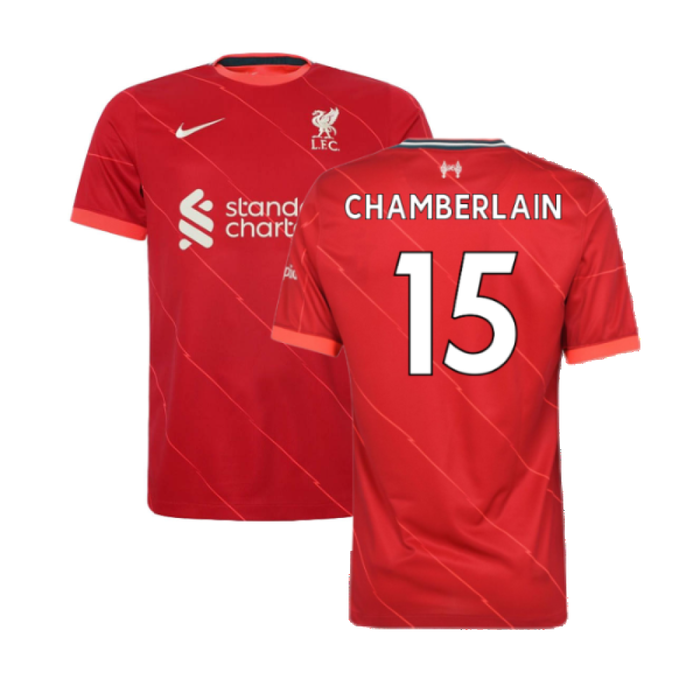 Liverpool 2021-22 Home Shirt (L)  (CHAMBERLAIN 15) (Excellent)