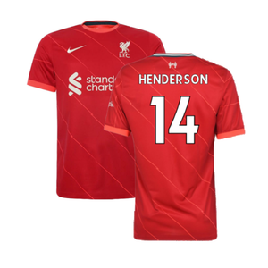 Liverpool 2021-22 Home Shirt (L)  (HENDERSON 14) (Excellent)_0