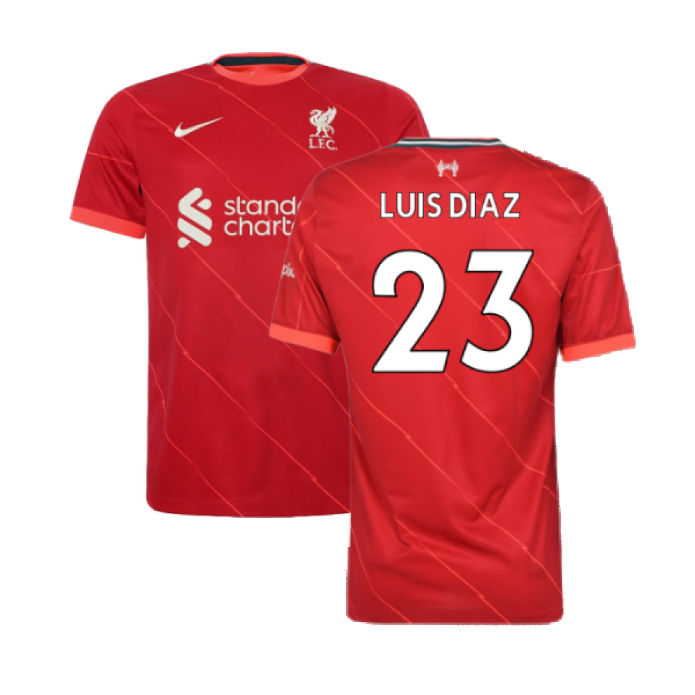 Luis Diaz #23 Liverpool FC UCL Match Slim Fit Red Home Soccer cheapest Jersey 2021-2022