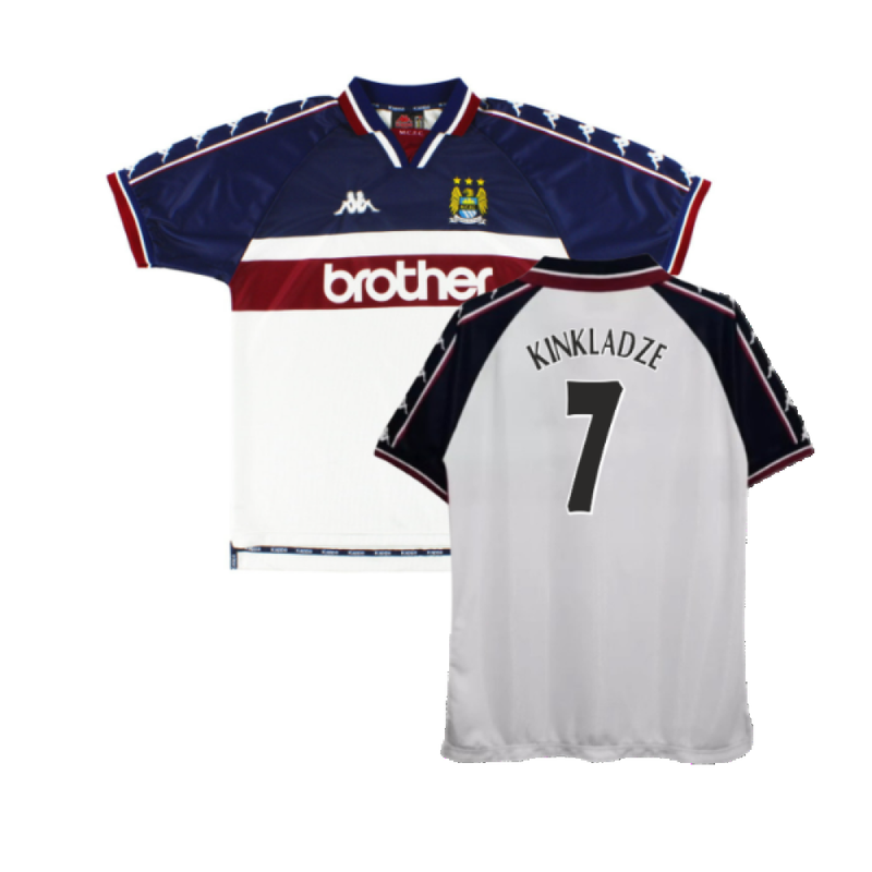 Manchester City 1997-98 Away Shirt (XL) (Good) (Kinkladze 7) – Classic ...