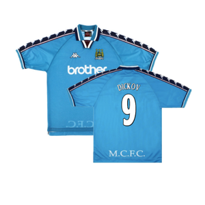 Manchester City 1997-99 Home Shirt (M) (Excellent) (DICKOV 9)_0