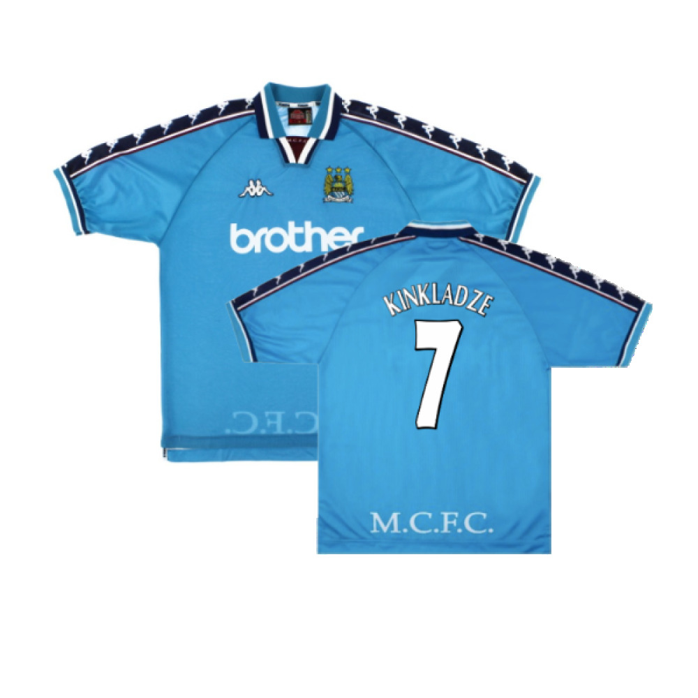 Manchester City 1997-99 Home Shirt (XL) (Excellent) (Kinkladze 7
