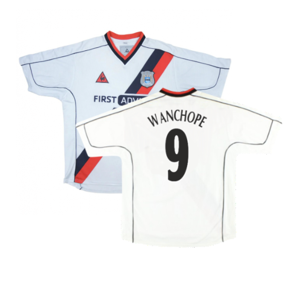 Manchester City 2002-03 Away Shirt (M) (Excellent) (Wanchope 9)_0
