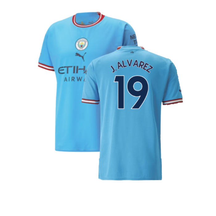 Manchester City 2022-23 Home Shirt (M) (Excellent) (J. Alvarez 19)