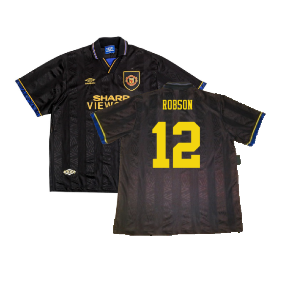 Manchester United 1993-1995 Away Shirt (Very Good) (Robson 12)_0