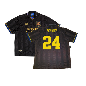 Manchester United 1993-1995 Away Shirt (Very Good) (Scholes 24)_0