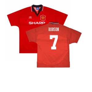 Manchester United 1994-96 Home Shirt (Excellent) (Robson 7)_0