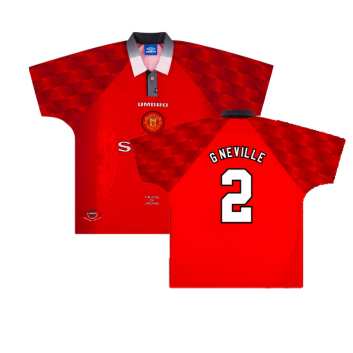 Manchester United 1996-98 Home (M) (Excellent) (G Neville 2)