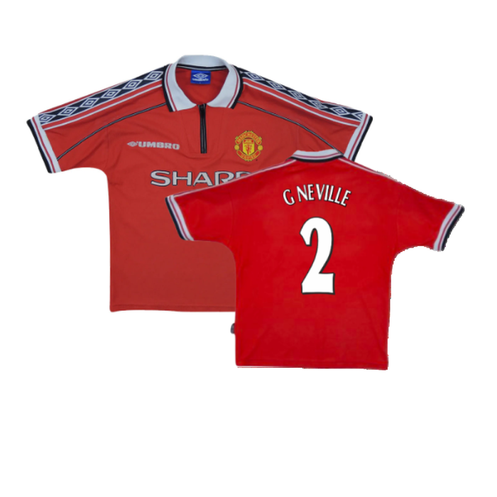 Manchester United 1998-00 Home Shirt (Y) (Excellent) (G Neville 2)